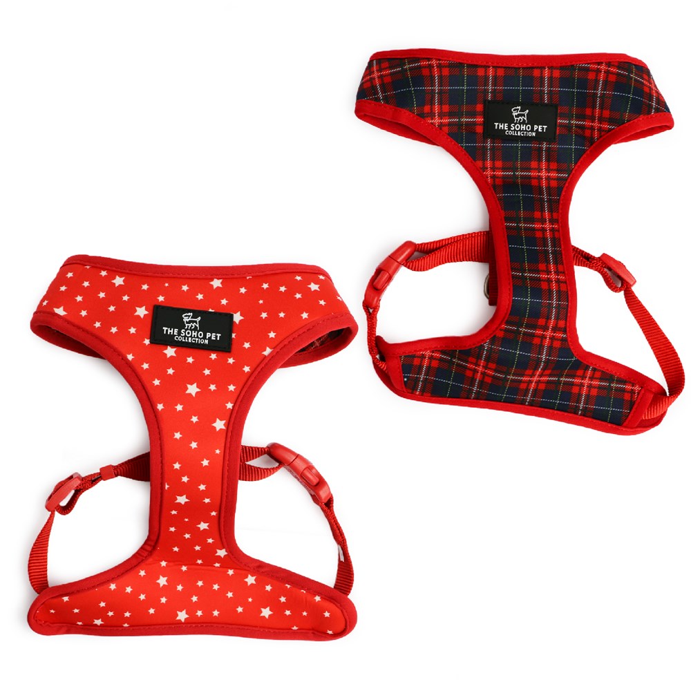 Ancol Harness Soho Tartan / Star Large