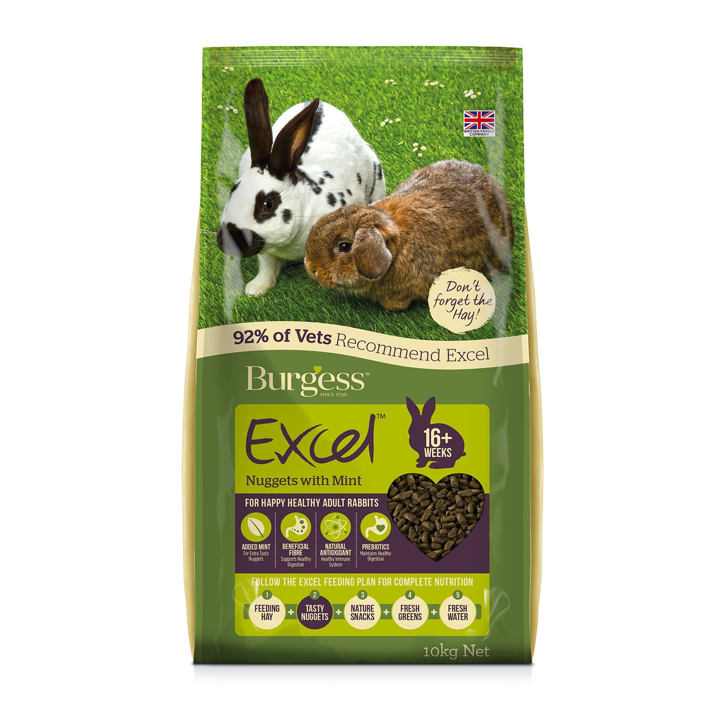 Burgess Excel Rabbit Adult Nuggets with Mint 10kg