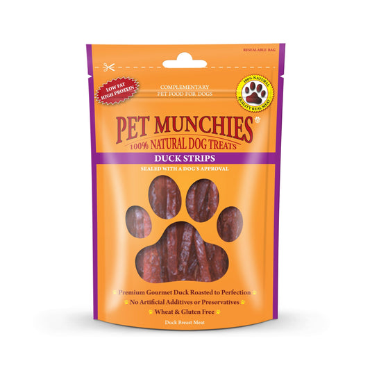 Pet Munchies 100% Natural Duck Strips 90g