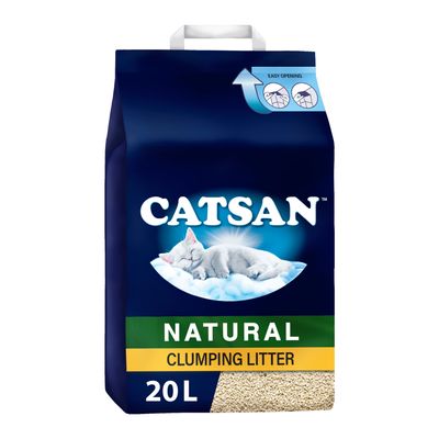 CATSAN Natural Biodegradable Clumping Cat Litter 20 Litre