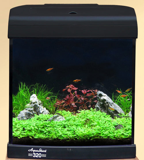 320 AquaStart 28L Glass Aquarium Gloss Black