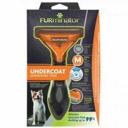 FURminator Undercoat deShedding Tool for Medium Long Hair Dog, medium