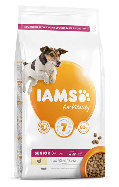 IAMS for Vitality Senior Small & Medium Dog Food with Fresh Chicken 2kg