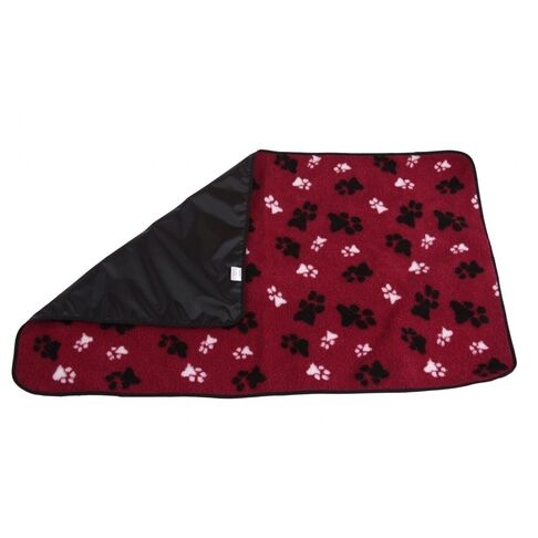 aniMate Blanket Red Paw Print