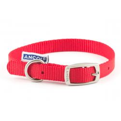 Ancol Viva Buckle Dog Collar Red 20-26cm Size 1 XXS