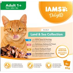 Iams Delights Adult Cat Land & Sea Collection in Jelly 8pk