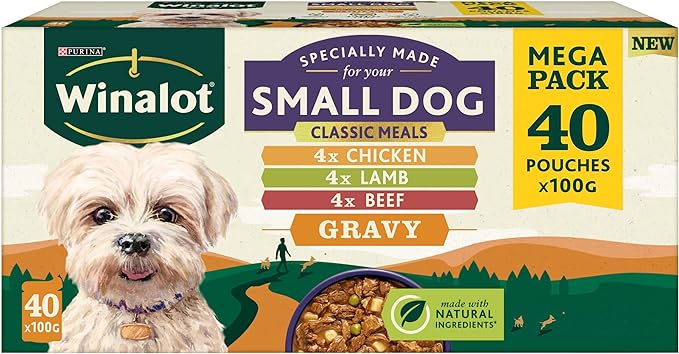 Winalot Small Dog Food Pouch Mixed in Gravy 40 pack 100g