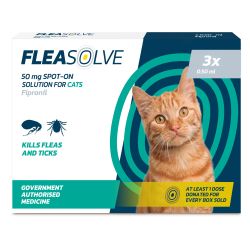 Fleasolve Spot On Flea Treatment - Cat, 3tmnt