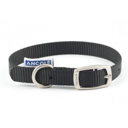 Ancol Viva Buckle Dog Collar Black 20-26cm Size 1 XXS