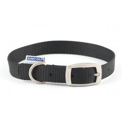 Ancol Viva Buckle Dog Collar Black 28-36cm Size 3 S