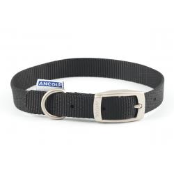 Ancol Viva Buckle Dog Collar Black 35-43cm Size 4 S/M