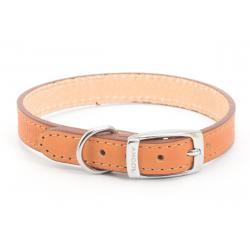 Ancol Leather Collar Tan