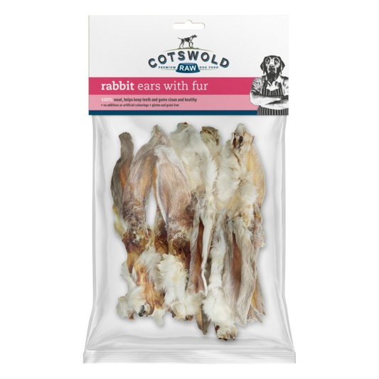 Cotswold Raw Rabbit Ear With Fur 100g