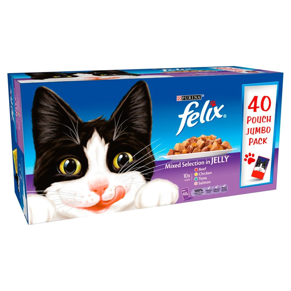 Felix Pouch Mixed Selection in Jelly 40 pack 100g