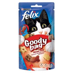 Felix Goody Bag Mixed Grill Flavoured with Beef, Chicken and Salmon 60g