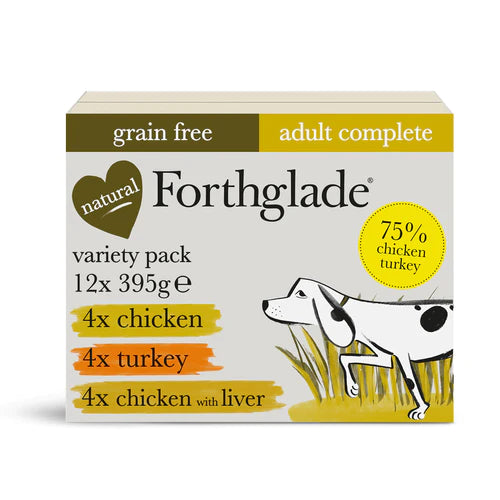 Forthglade Complete Grain Free Multi Case Chicken 12 Pack 395g