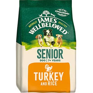 James Wellbeloved Senior Complete Dry Dog Food Turkey & Rice 2kg