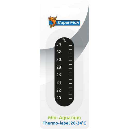 Superfish Mini Aquarium Thermo-Label Thermometer 20-34C