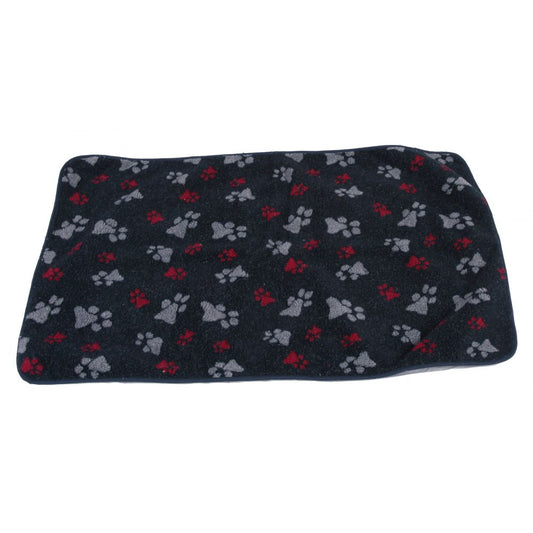 aniMate Blanket Navy Paw Print