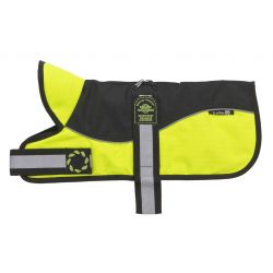 aniMate Reflective Black/Hi-Viz Padded Harness Coat