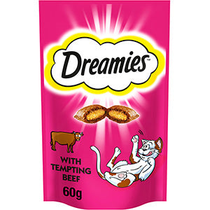 Dreamies Beef Adult Cat Treat 60g