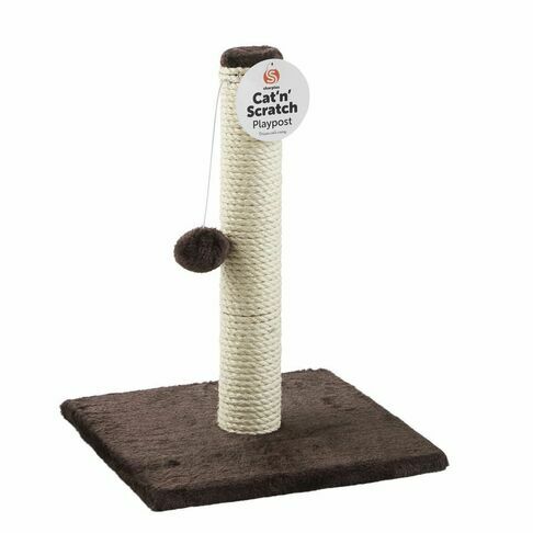 Cat 'N' Scratch Playpost & Ball, 29x29x39cm