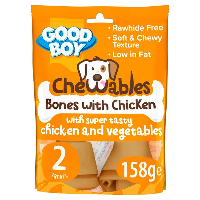 Good Boy Chewables Chicken Medium Bones, 2pk