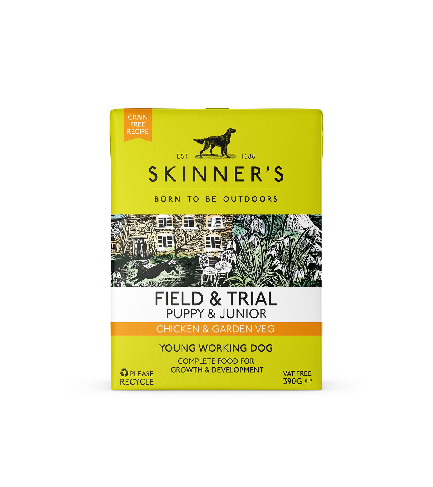 Skinner's Field & Trial - Puppy & Junior - Chicken & Garden Veg 390g