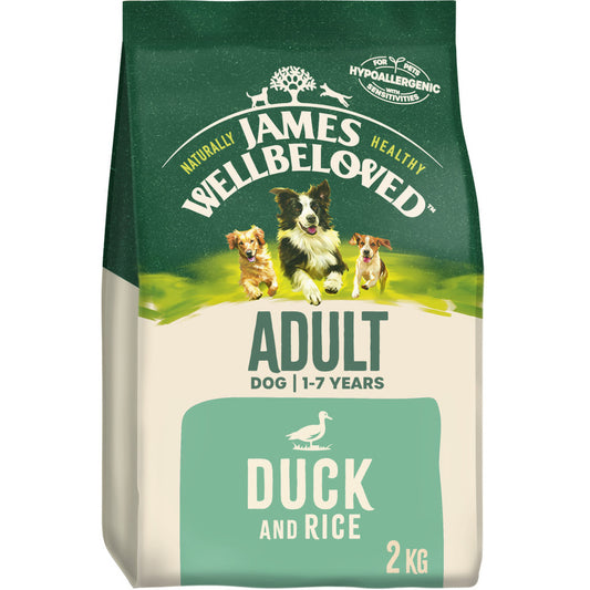 James Wellbeloved Adult Complete Dry Dog Food Duck & Rice 2kg