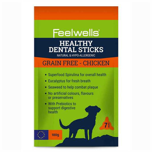 Feelwells Healthy Dental Grain Free Chicken Sticks 180g