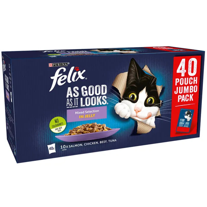 Felix Pouch Mixed Selection As Good As It Looks in Jelly 40 Pack