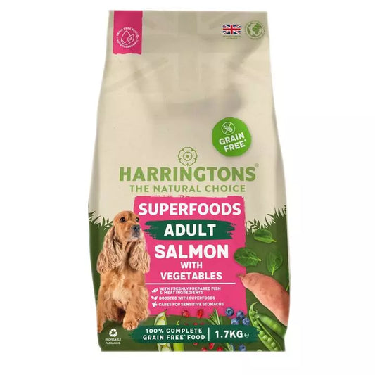 Harringtons Adult Dog Grain Free Superfoods Salmon with Vegetables 1.7kg