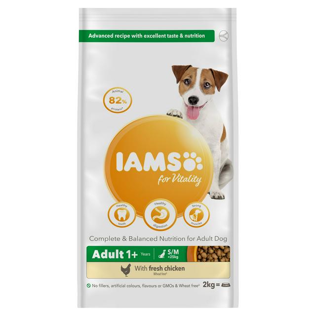 IAMS for Vitality Adult Small and Medium Dog Food with Fresh Chicken 2kg