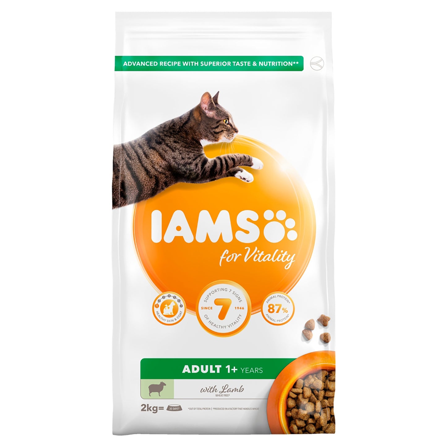 IAMS for Vitality Adult Cat Food with Lamb 2kg