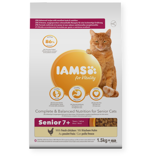 IAMS for Vitality Senior Cat Food with Fresh Chicken 2kg