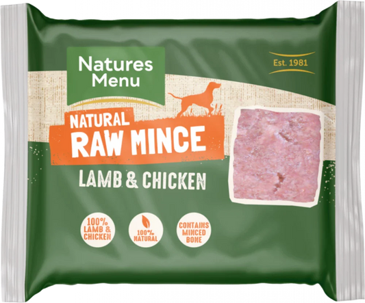 Natures Menu Lamb & Chicken Mince 400g - Frozen