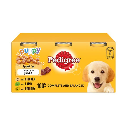 Pedigree Can in Jelly Puppy 6 Pack 400g