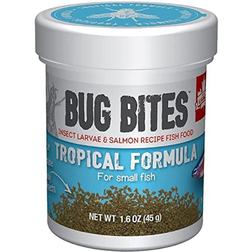 Fluval Bug Bites Tropical Formula Granules, 45g- For Small Fish