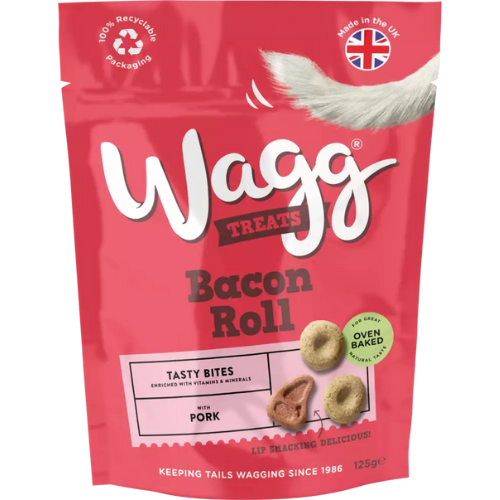 Wagg Bacon Roll Treats 125g