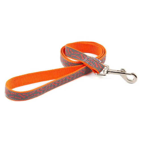 Ancol Lead Reflective Bone Orange, 100-1.9cm