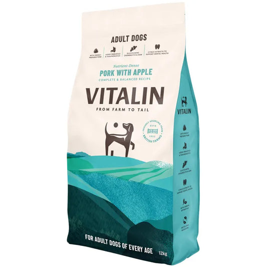 Vitalin Adult Dog Pork with Apple 12kg