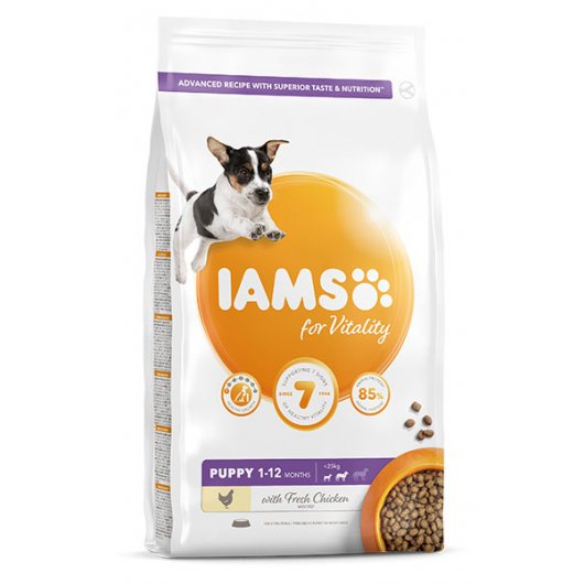 IAMS for Vitality Puppy Small & Medium Dog Food with Fresh Chicken 2kg