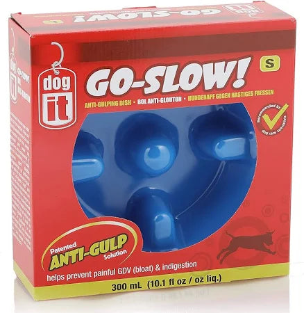 Dogit Go-slow Bowl Blue Small