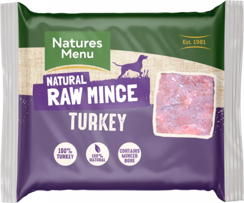 Natures Menu Just Turkey Mince 400g - Frozen