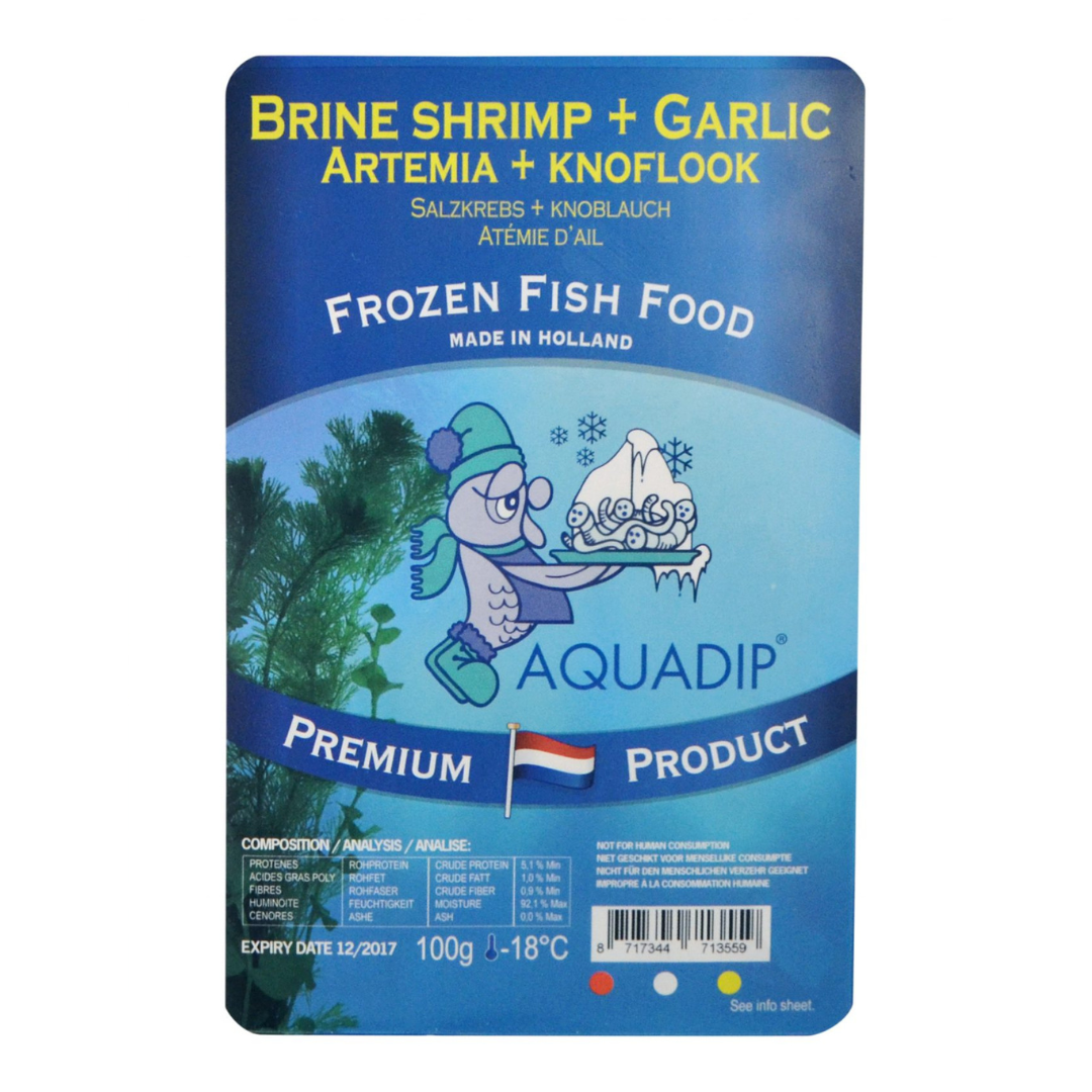 Artemia Brine Shrimp With Garlic Frozen Food 100g Blister Pack